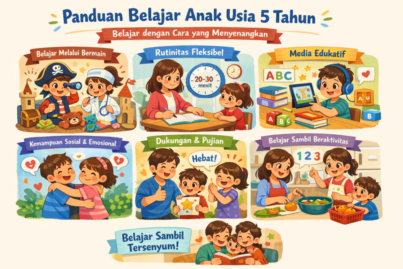 panduan belajar anak 5 tahun